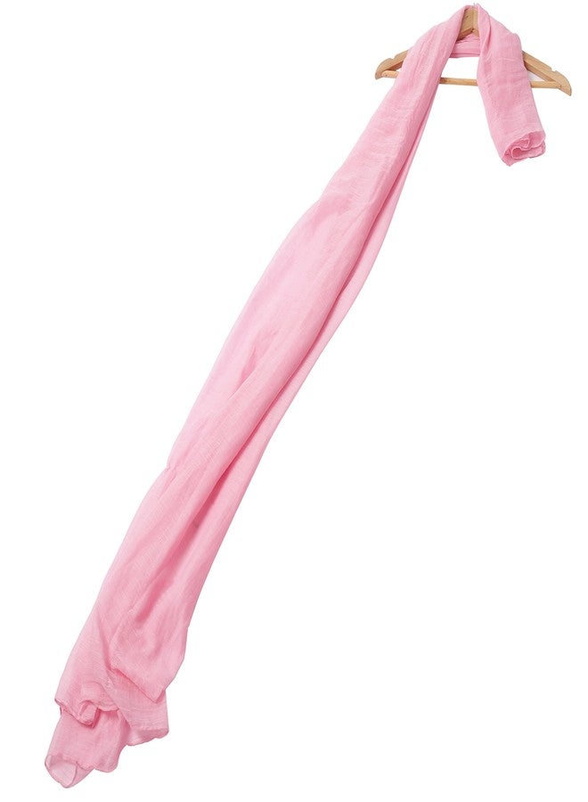 woogwin Women's Cotton Scarves Lady Light Soft Fashion Solid Scarf Wrap Shawl (One Size, pink) - Image 4